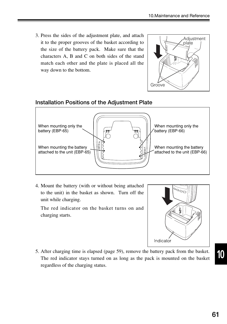 Installation positions of the adjustment plate | Alinco DJ-V57 User Manual | Page 61 / 72