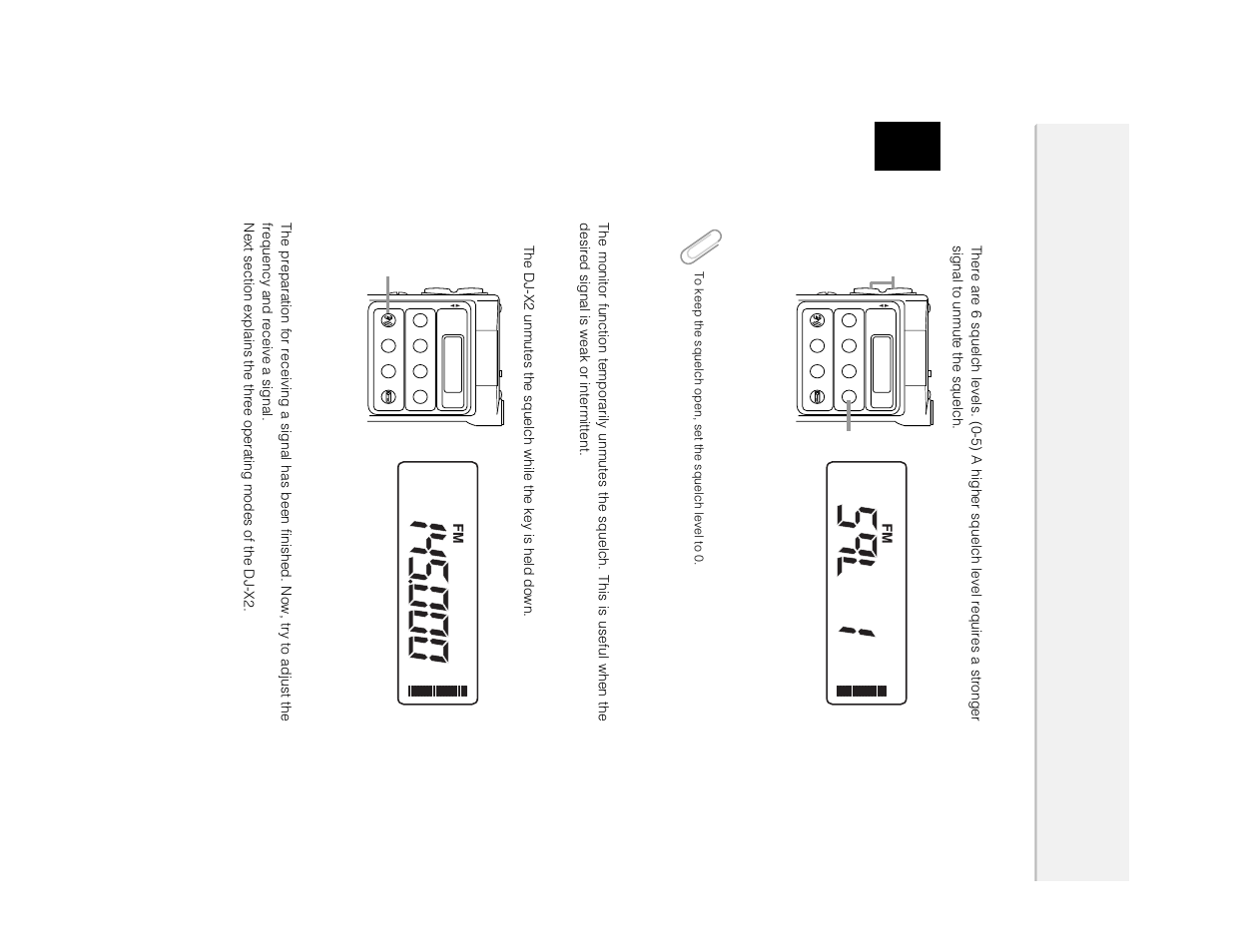 Monitor function, Basico peration, Press the [func/enter] or [vol/sql (set)] key | Alinco DJ-X2 User Manual | Page 16 / 48