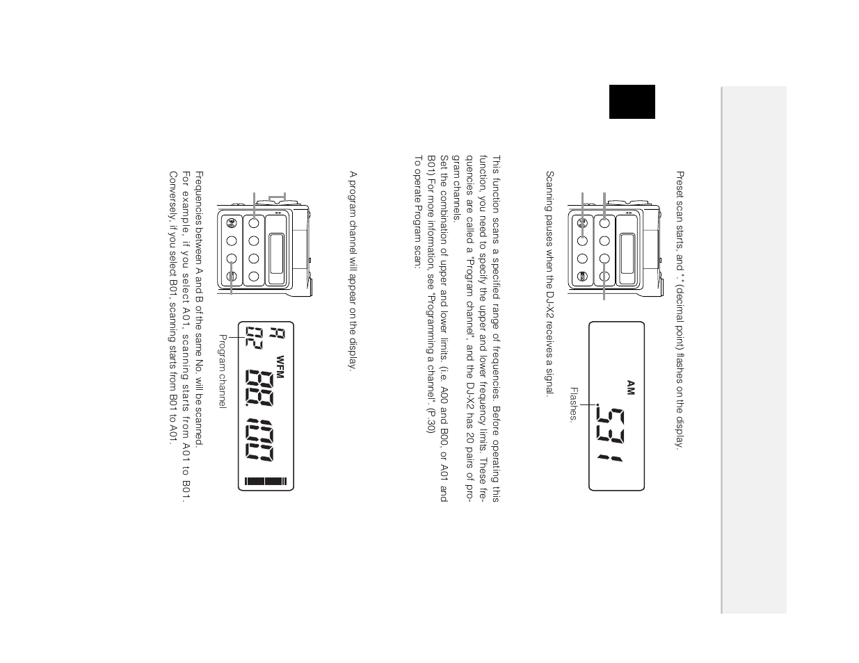 Pr ogram scan | Alinco DJ-X2 User Manual | Page 20 / 48