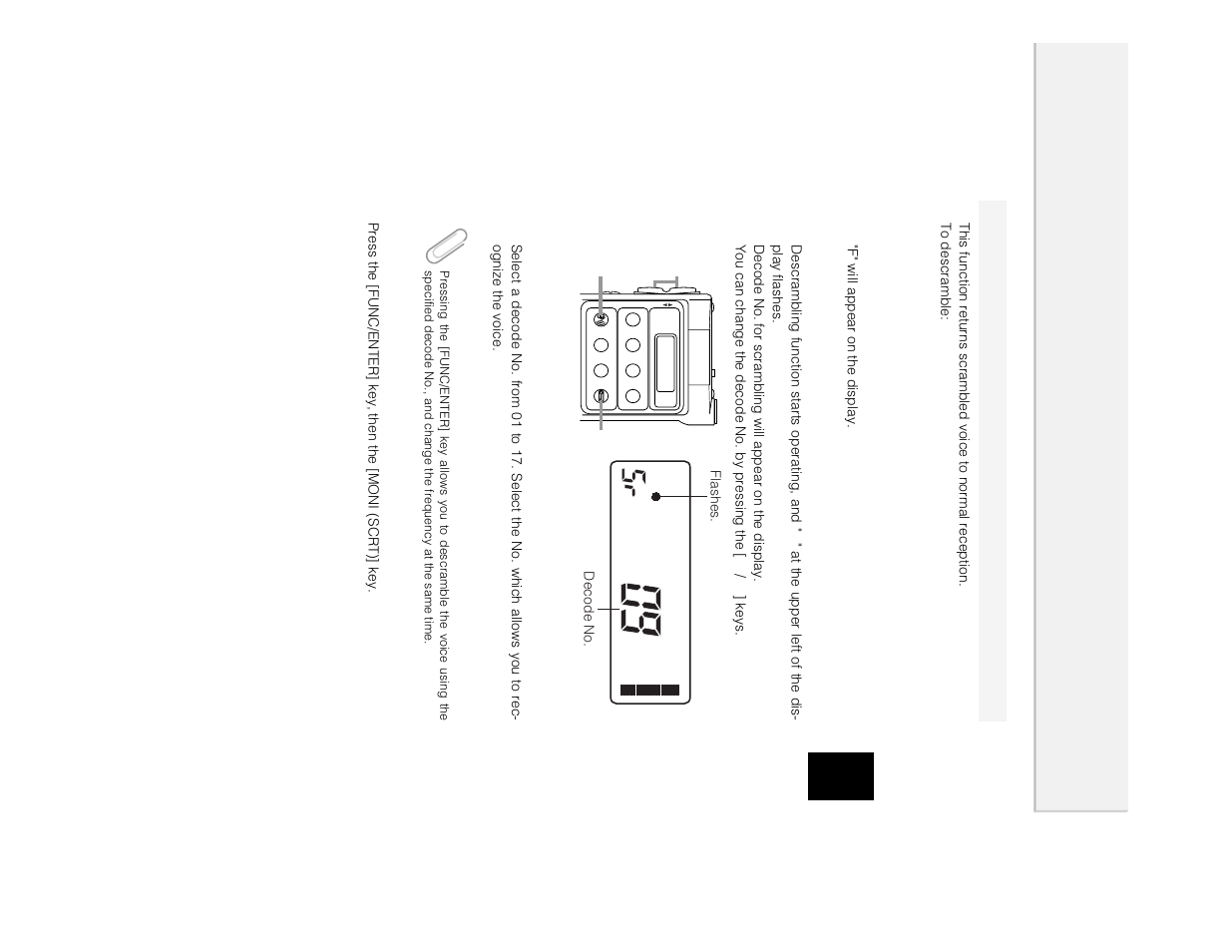 Descramb ling | Alinco DJ-X2 User Manual | Page 37 / 48