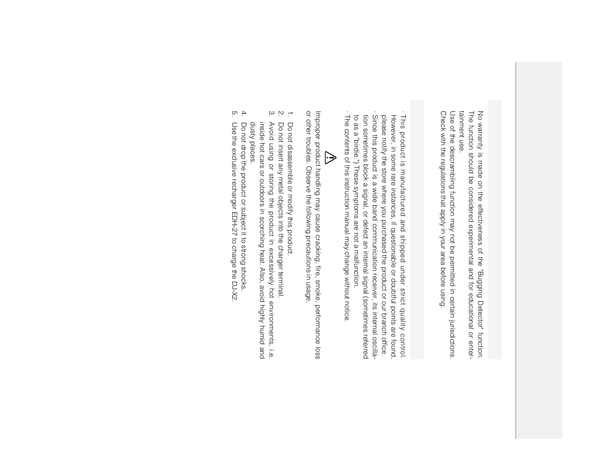 Precautions, Request and agreement | Alinco DJ-X2 User Manual | Page 6 / 48