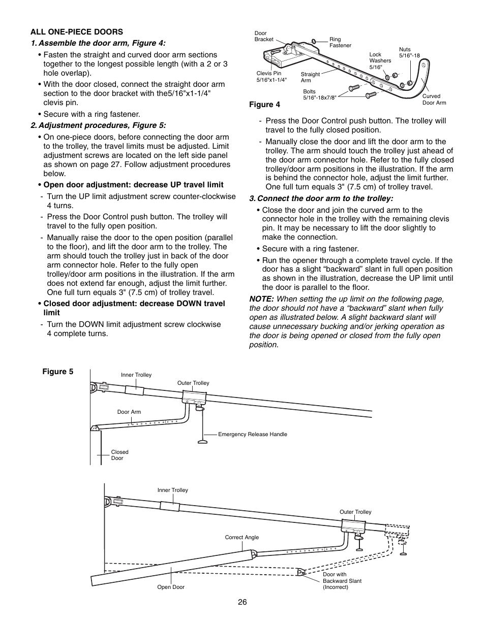 All one-piece doors | Chamberlain 248735 3/4 HP User Manual | Page 26 / 40