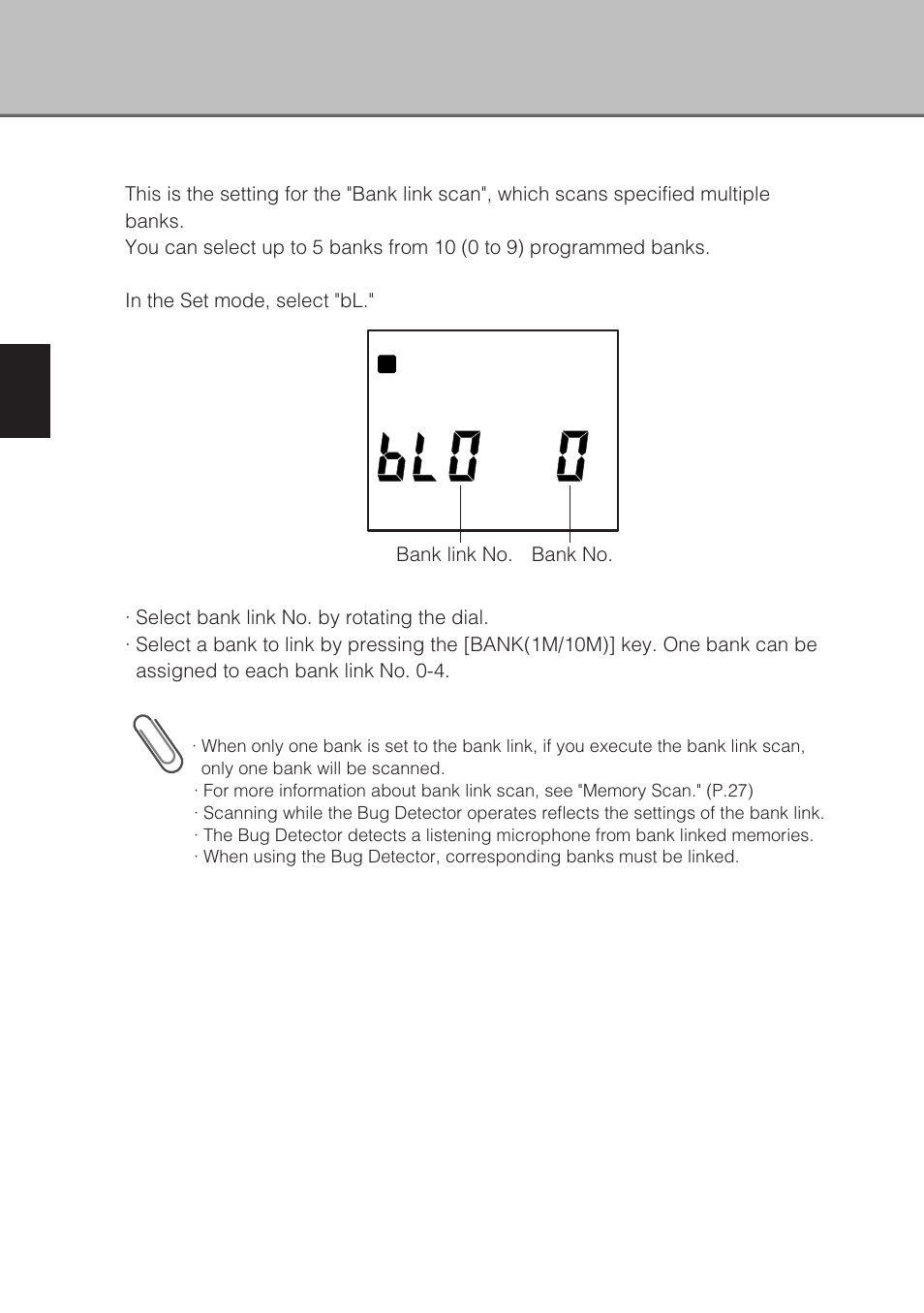 Setting bank link | Alinco DJ-X3 User Manual | Page 40 / 52