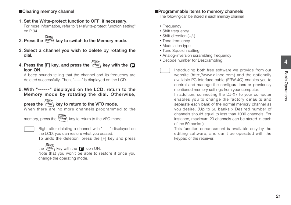 Alinco DJ-X7 User Manual | Page 21 / 42