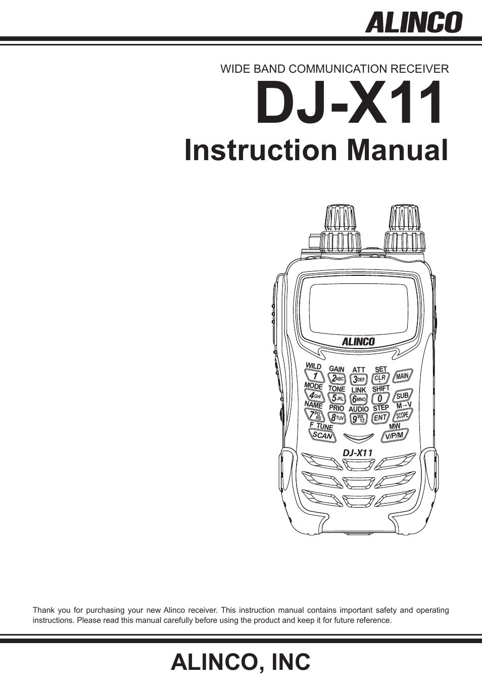 Alinco DJ-X11 User Manual | 113 pages