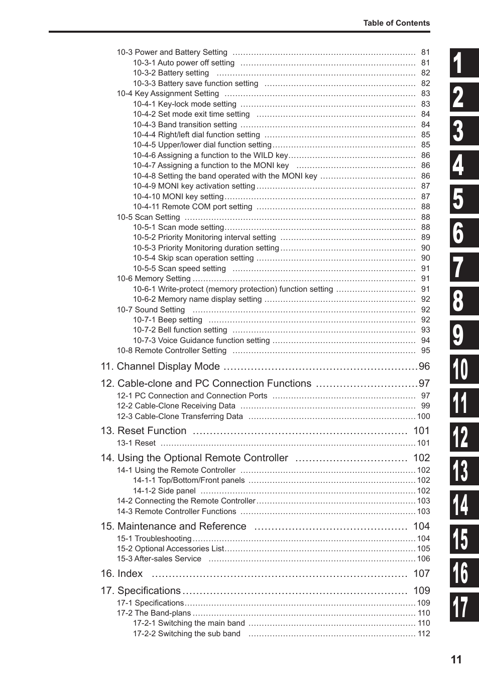 Alinco DJ-X11 User Manual | Page 11 / 113