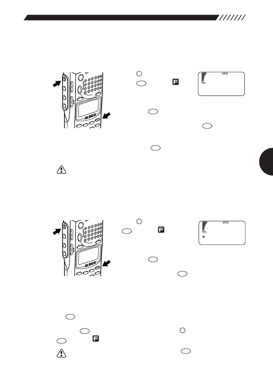 9 displaying battery voltage, 10 setting the reception tone, The battery voltage can be displayed as follows | 4 . 9 v | Alinco DJ-X2000 User Manual | Page 40 / 88