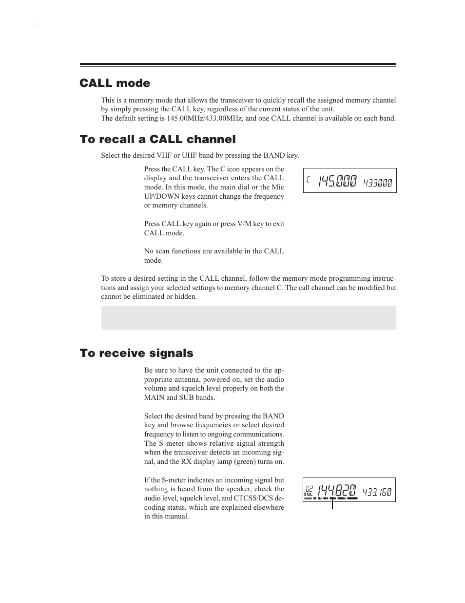 Monitor function, Reverse function, Call mode | Alinco DR-635 User Manual | Page 25 / 66