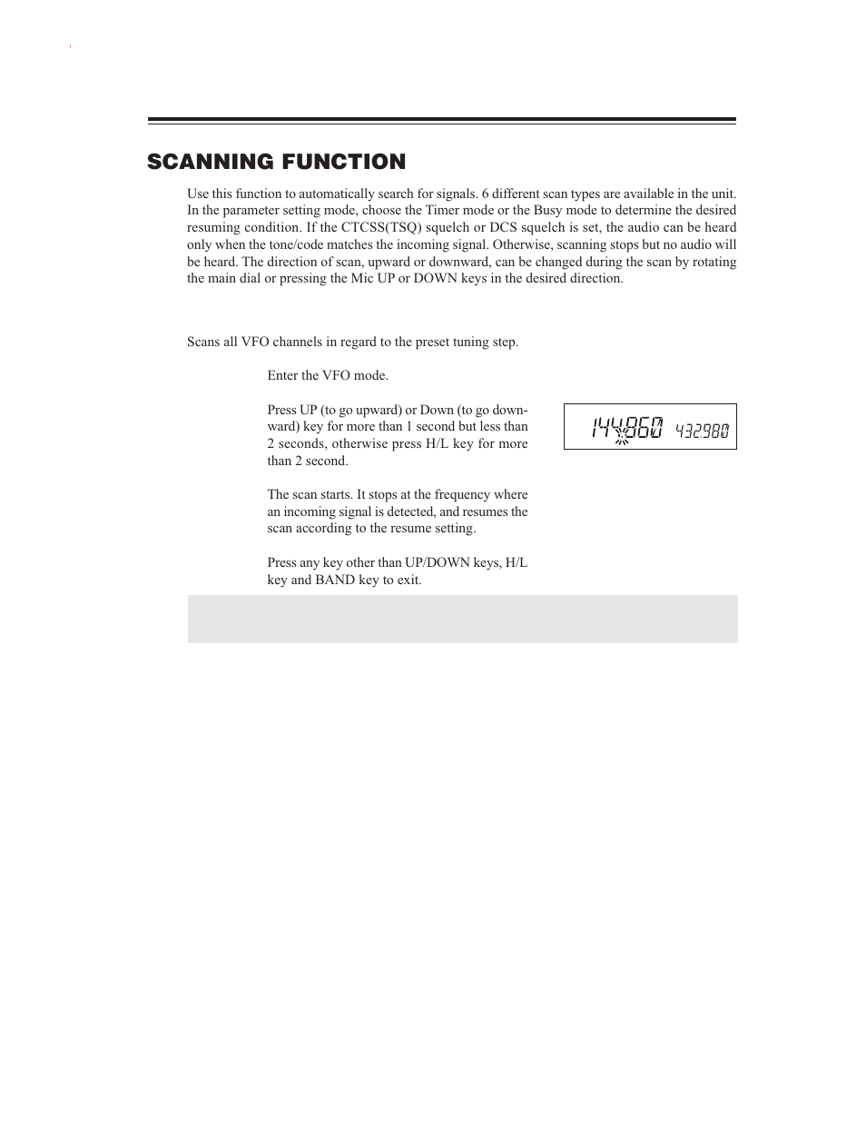 Scanning function | Alinco DR-635 User Manual | Page 39 / 66