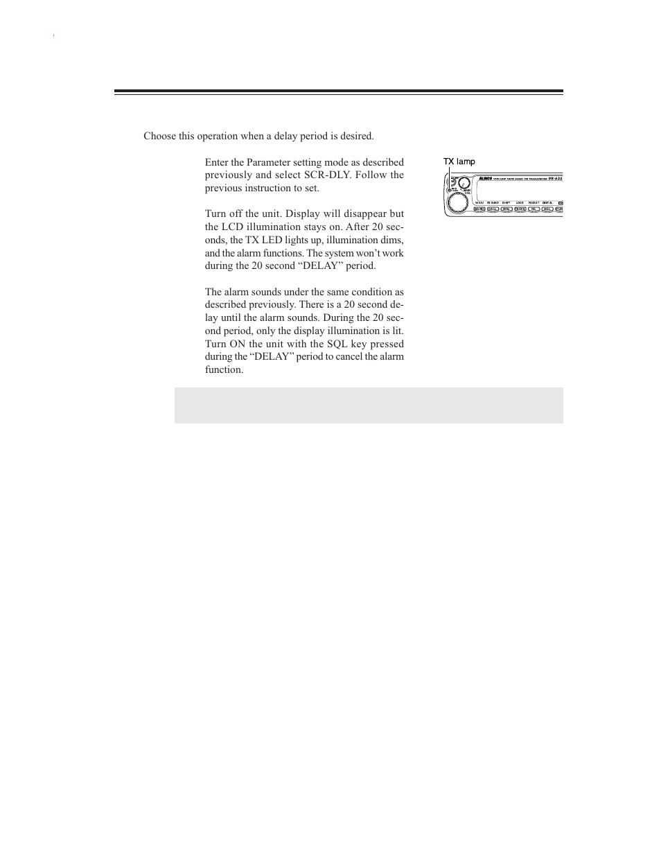 Setting alarm starting time | Alinco DR-635 User Manual | Page 49 / 66