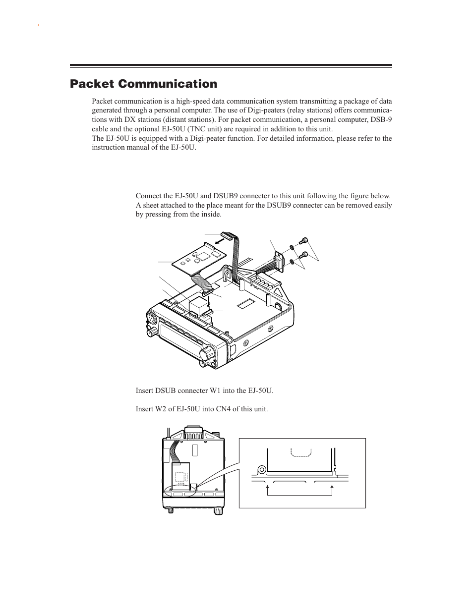 Packet communication | Alinco DR-635 User Manual | Page 52 / 66