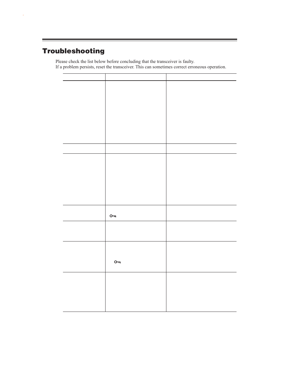 Troubleshooting | Alinco DR-635 User Manual | Page 60 / 66