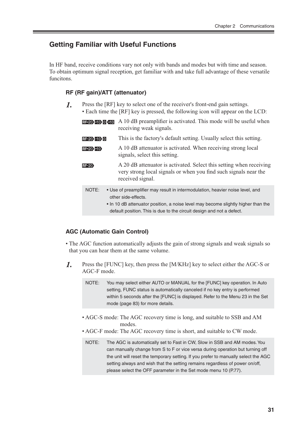 Getting familiar with useful functions | Alinco DR-SR8 User Manual | Page 33 / 97