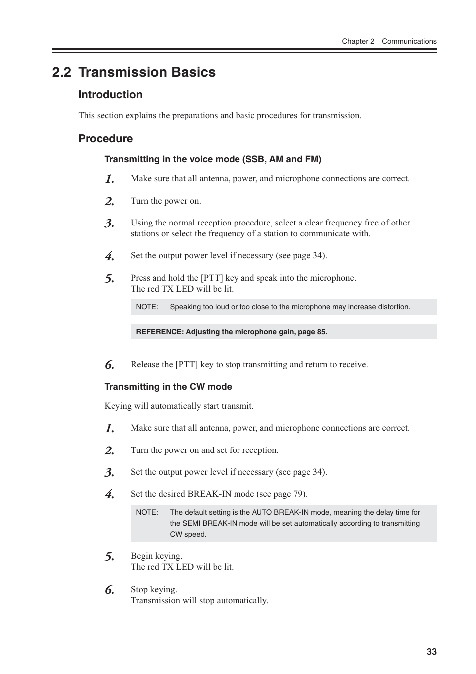 2 transmission basics | Alinco DR-SR8 User Manual | Page 35 / 97