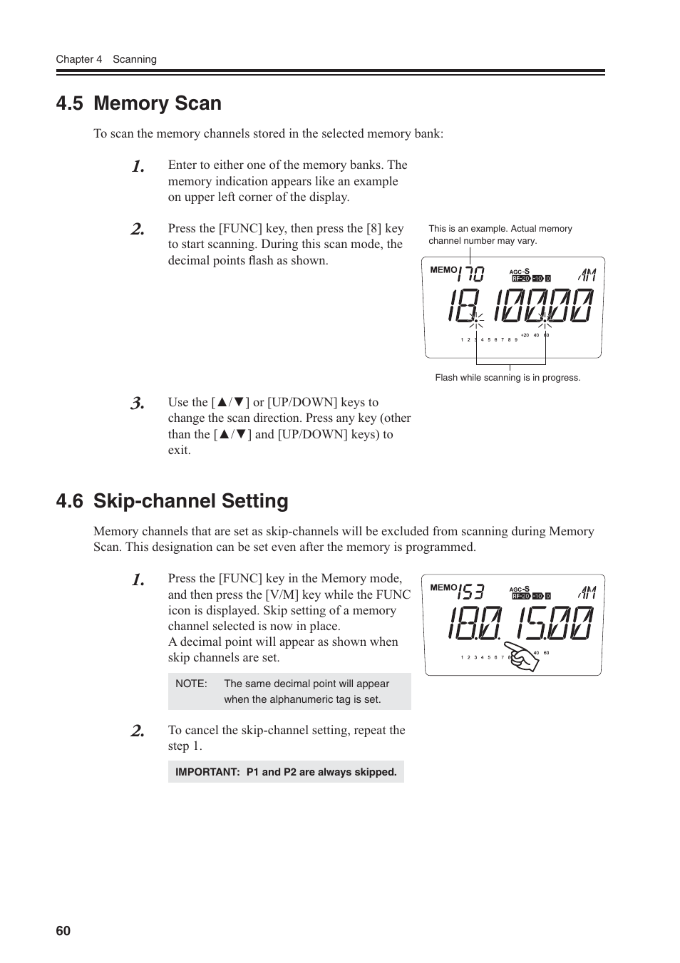 6 skip-channel setting | Alinco DR-SR8 User Manual | Page 62 / 97