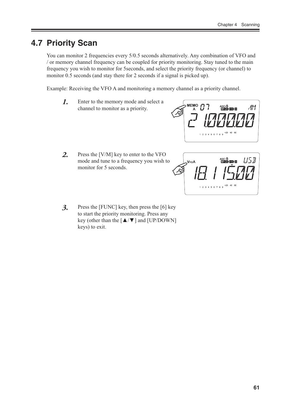 7 priority scan | Alinco DR-SR8 User Manual | Page 63 / 97