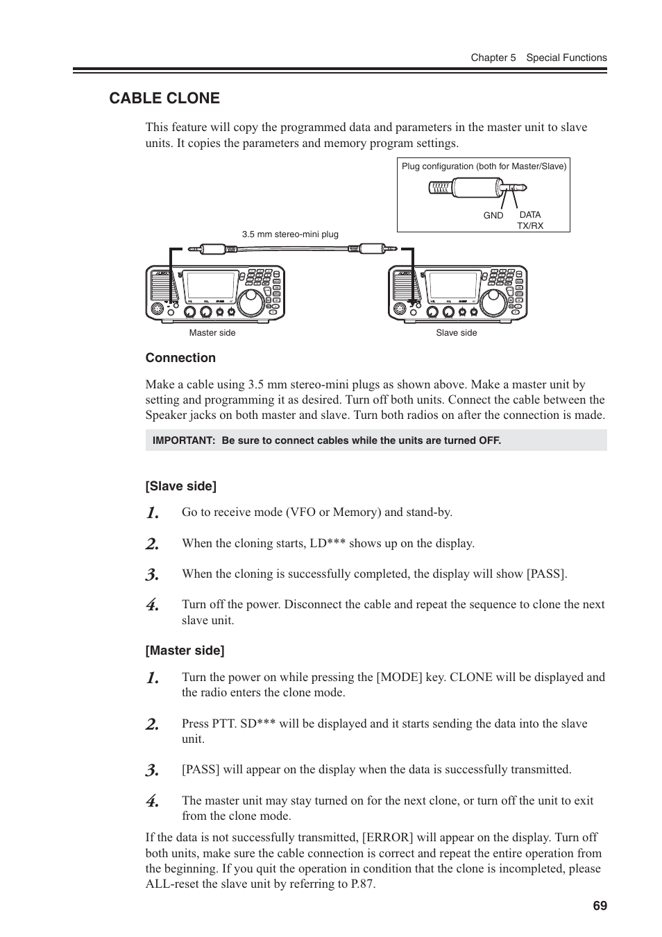 Cable clone | Alinco DR-SR8 User Manual | Page 71 / 97