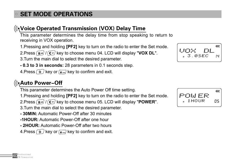 Set mode operations | Alinco DJ-100 User Manual | Page 57 / 78