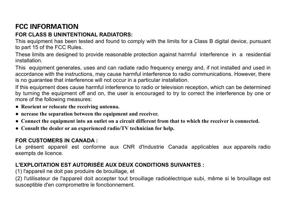 Fcc information | Alinco DJ-100 User Manual | Page 8 / 78