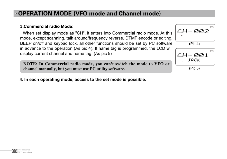 Operation mode (vfo mode and channel mode) | Alinco DJ-A10 User Manual | Page 21 / 81