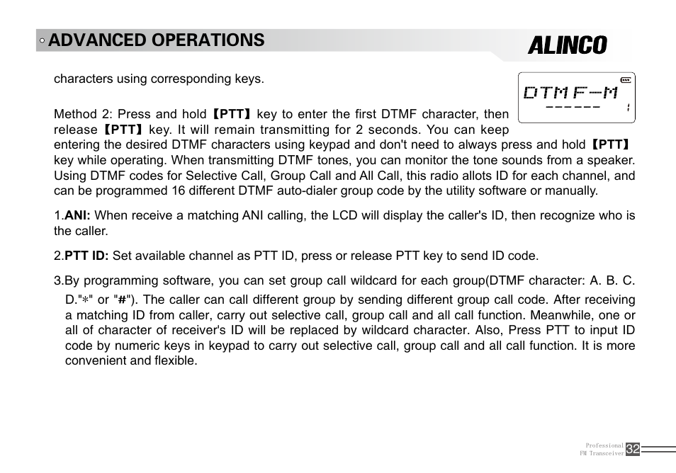 Advanced operations | Alinco DJ-A10 User Manual | Page 50 / 81