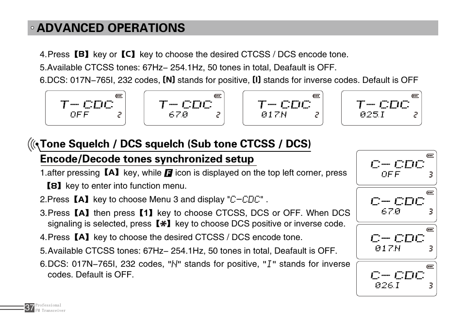 Advanced operations | Alinco DJ-A10 User Manual | Page 55 / 81