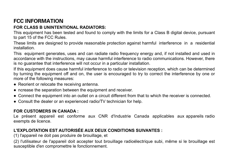 Fcc information | Alinco DJ-A10 User Manual | Page 9 / 81