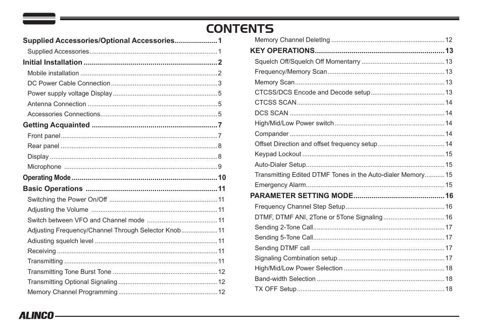 Alinco DR-138  User Manual | Page 7 / 41