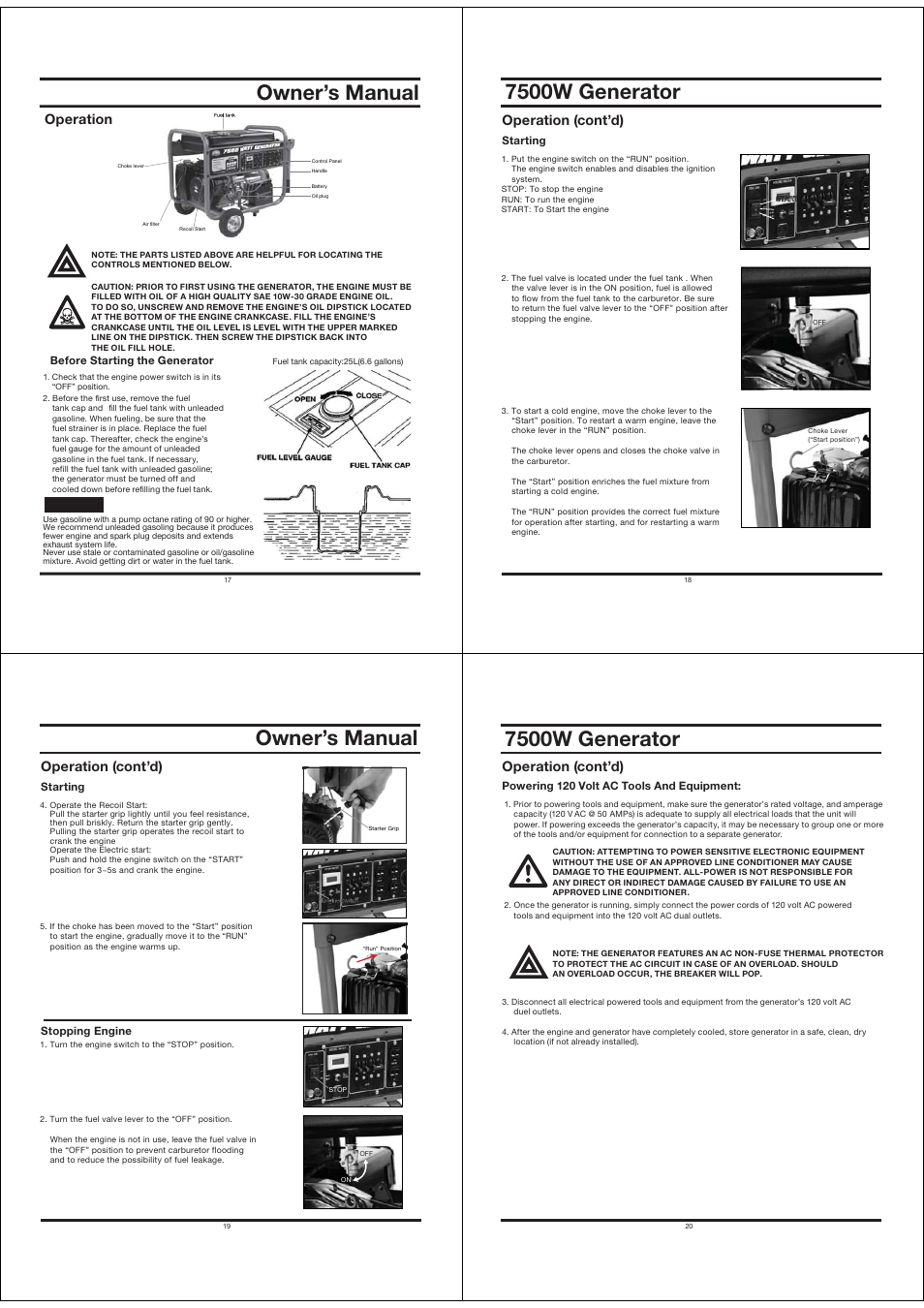 6^uly»z 4hu\hs, Lulyh[vy, 6wlyh[pvu | 6wlyh[pvu jvu[»k | All Power APGG7500 User Manual | Page 5 / 14