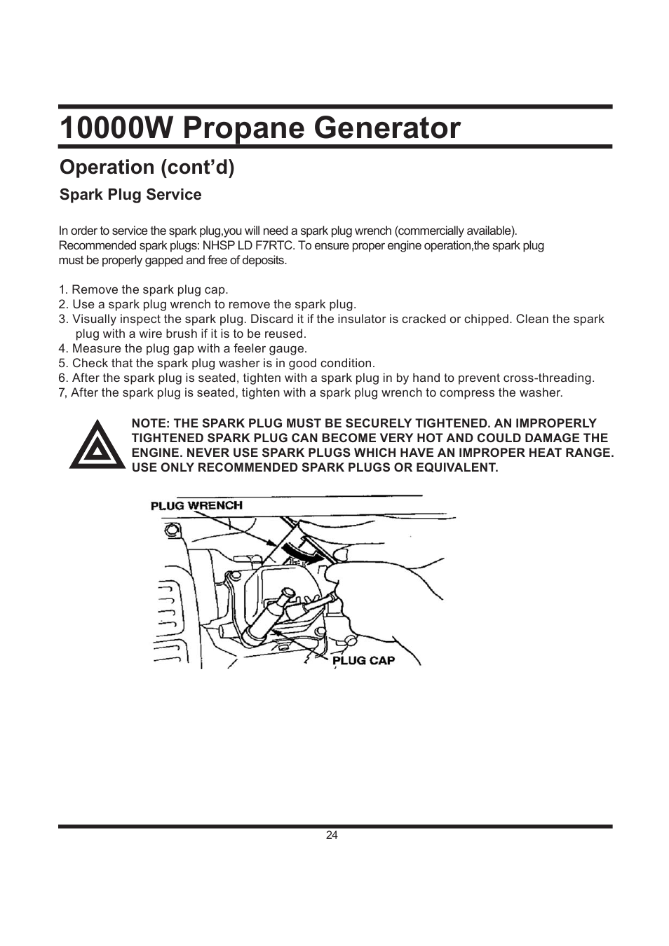 Operation (cont’d) | All Power APG3590CN User Manual | Page 24 / 48