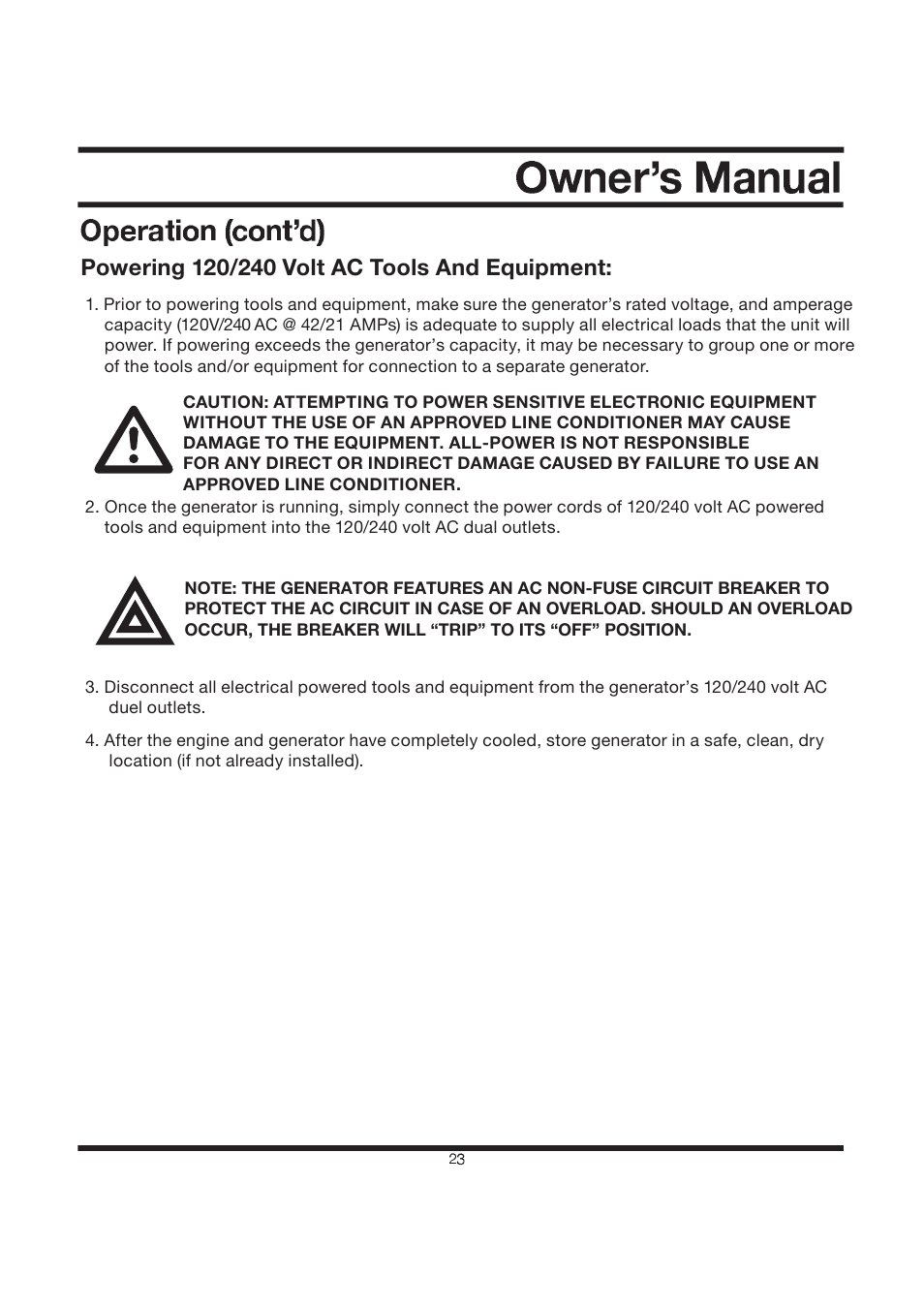 All Power APG3560CN User Manual | Page 24 / 48