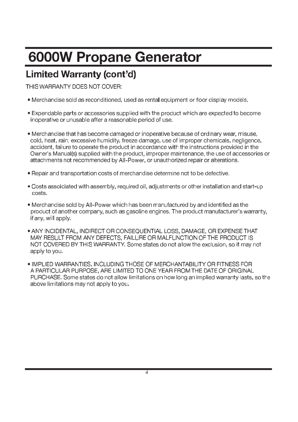 All Power APG3560CN User Manual | Page 5 / 48