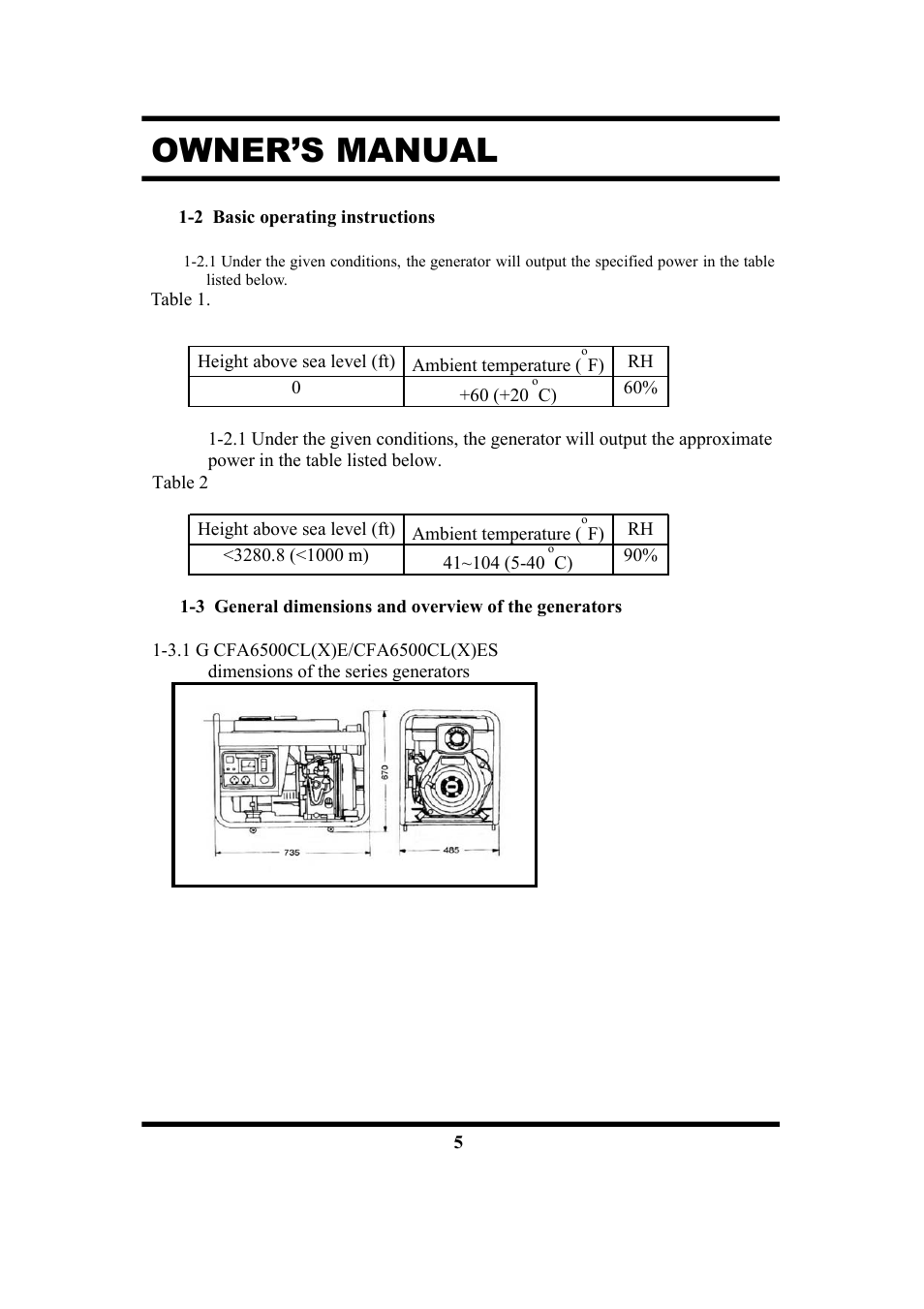 Owner’s manual | All Power APG3201N User Manual | Page 5 / 30