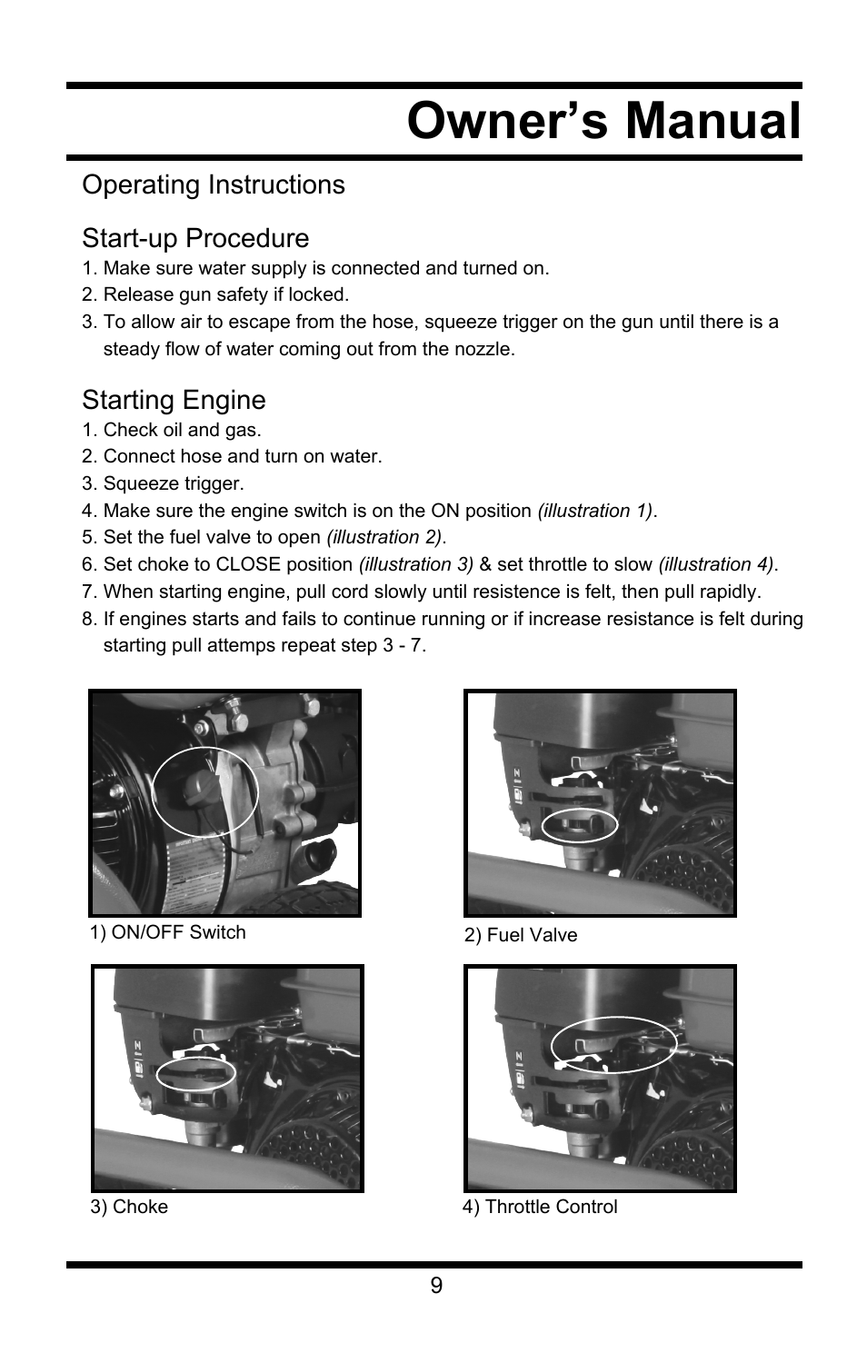 Owner’s manual | All Power APW5118 User Manual | Page 10 / 23