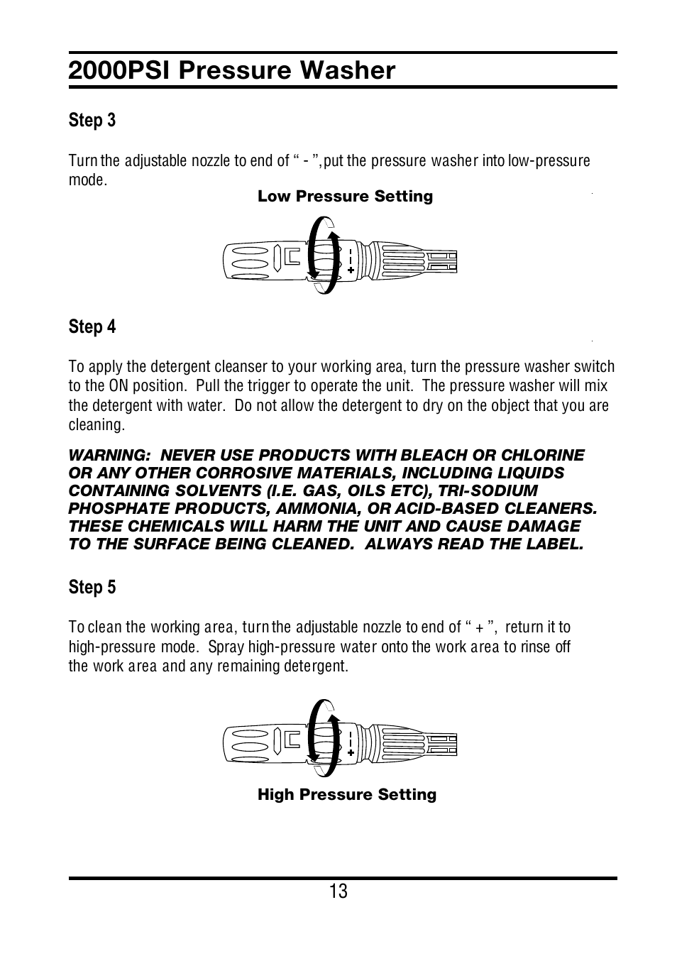 2000psi pressure washer | All Power APW5022 User Manual | Page 14 / 24