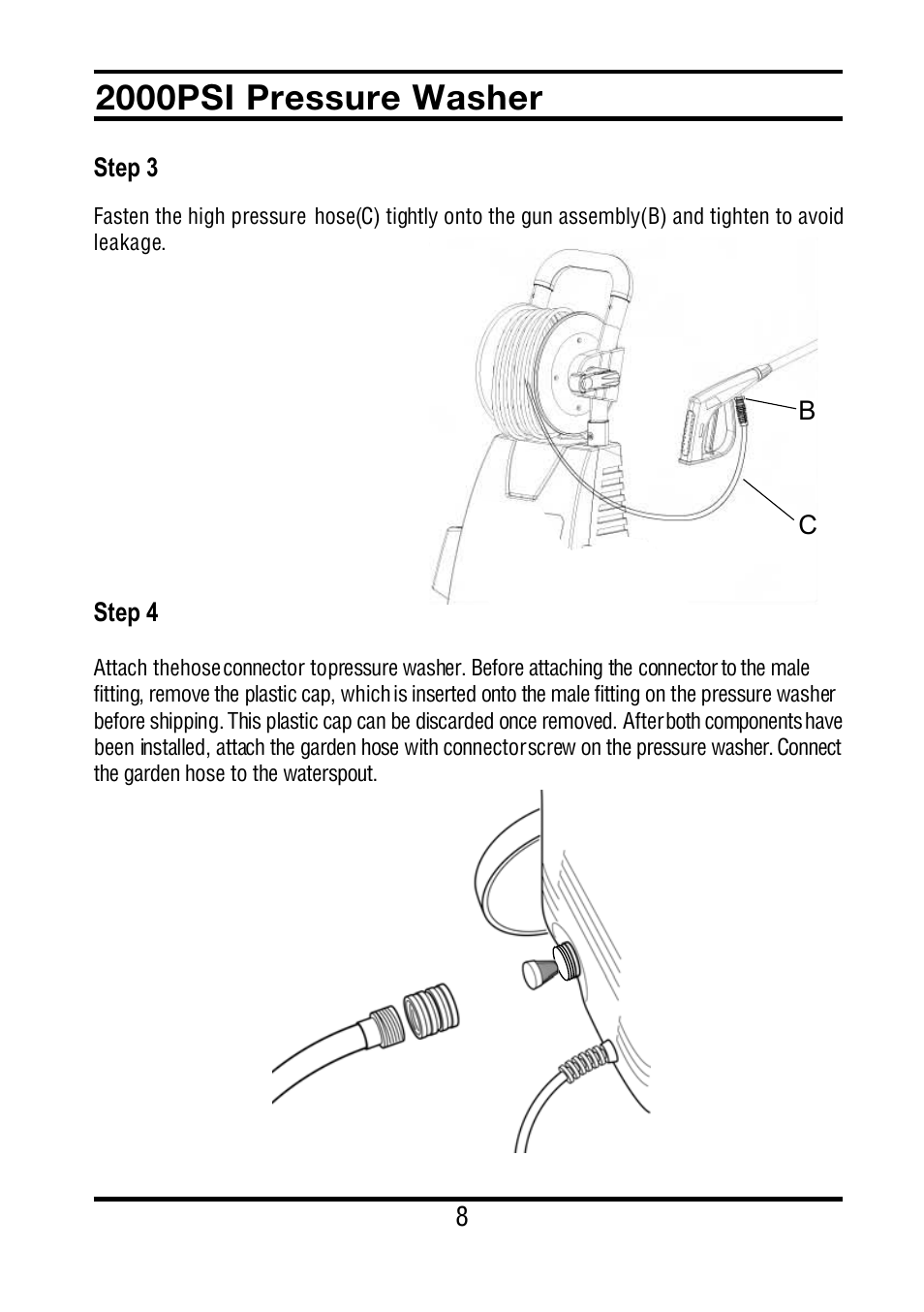 2000psi pressure washer | All Power APW5022 User Manual | Page 9 / 24