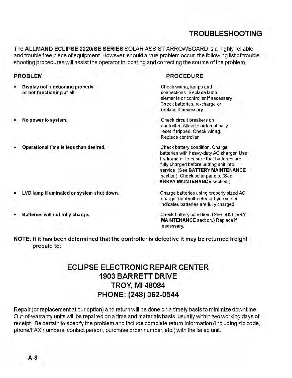 Allmand Brothers 2220/SE User Manual | Page 10 / 46