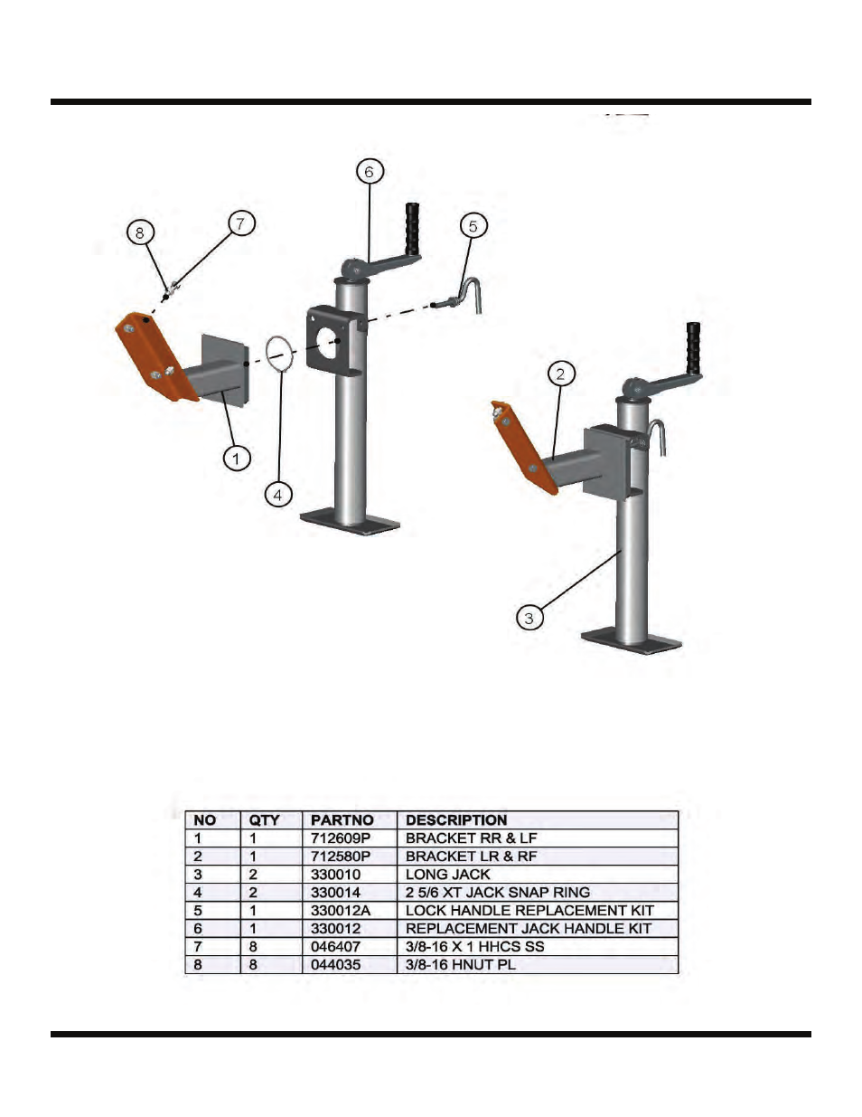 Eclipse 2220/se, Bolt on jack stands (optional) | Allmand Brothers 2220/SE User Manual | Page 21 / 46