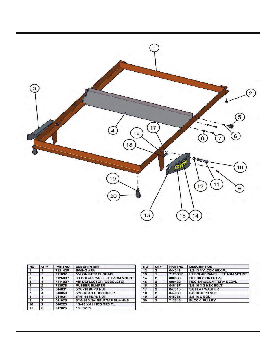 Eclipse 2220/se, Swing arm | Allmand Brothers 2220/SE User Manual | Page 33 / 46