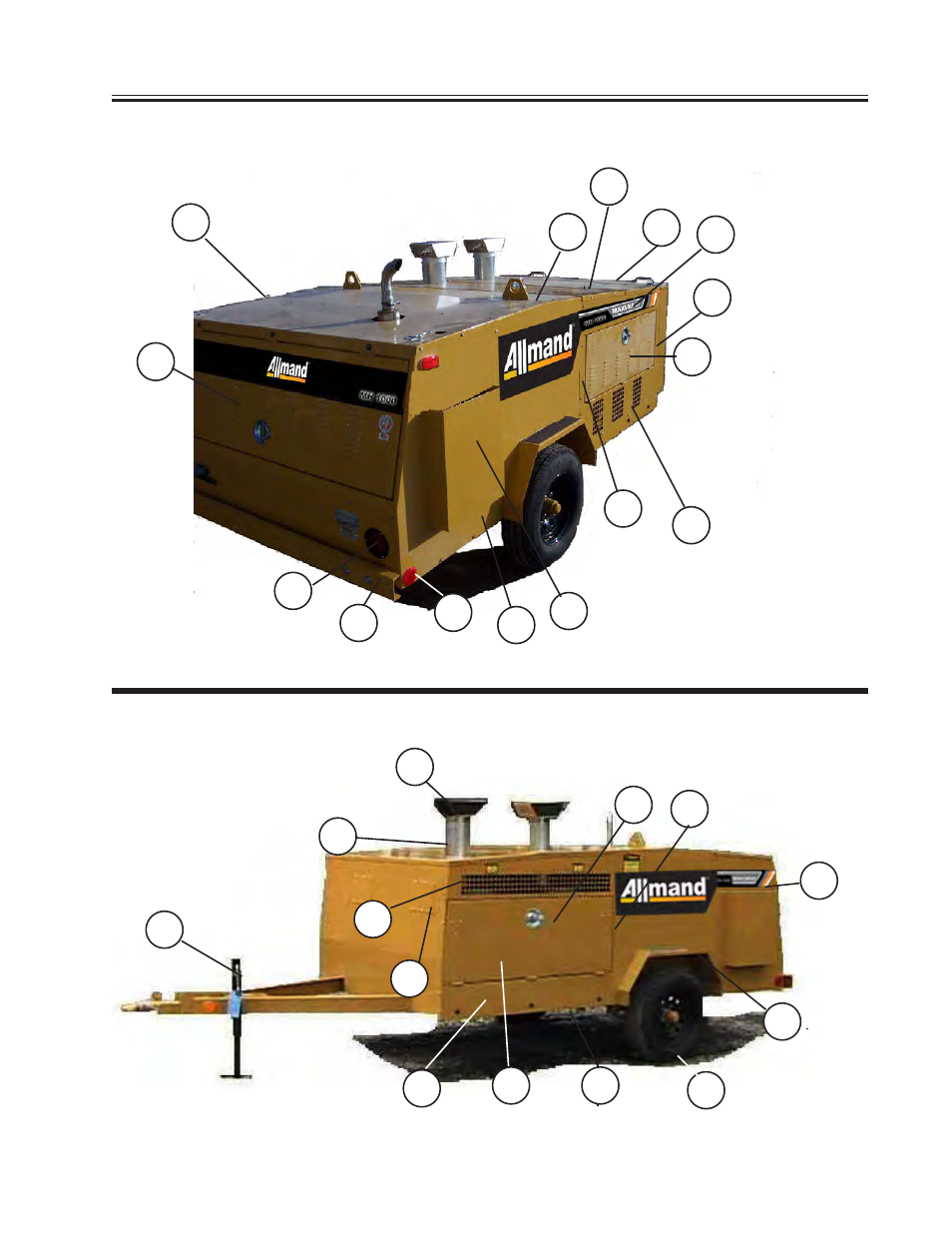 Trailer assembly parts and accessories | Allmand Brothers MH1000 IDF User Manual | Page 28 / 46