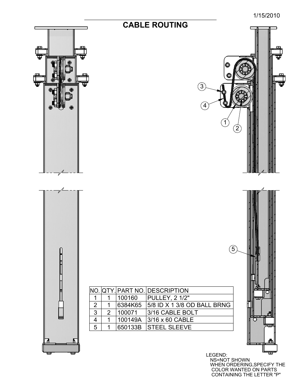 Mvbpa-10a, Drawing view1, Drawing view2 | Mlex v series, Cable routing | Allmand Brothers MLEX20-30KW V User Manual | Page 14 / 41