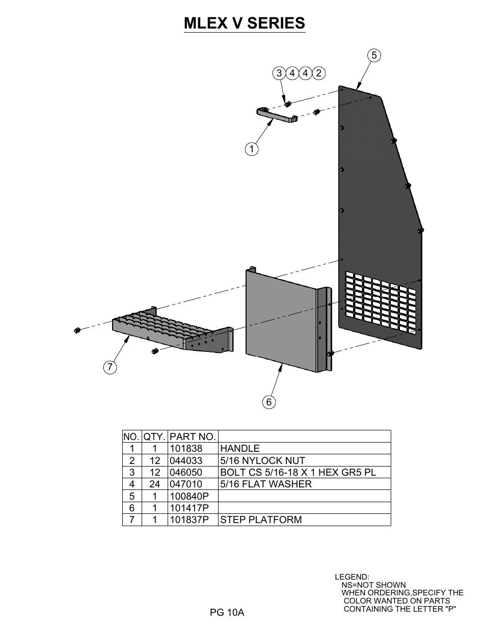 Pg 10a, Drawing view1, Mlex v series | Allmand Brothers MLEX20-30KW V User Manual | Page 25 / 41