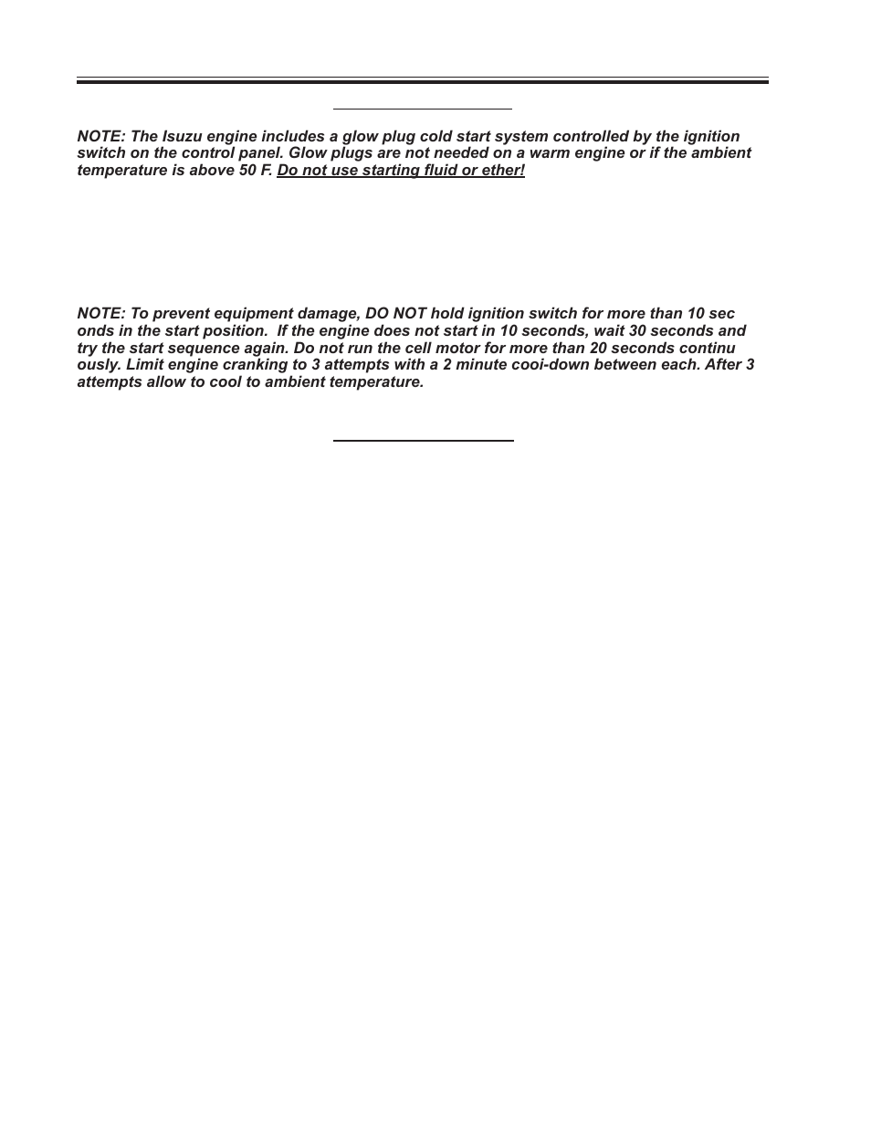 Starting instructions | Allmand Brothers 15-20 V - MLV15-20 HYDRAULIC User Manual | Page 12 / 26