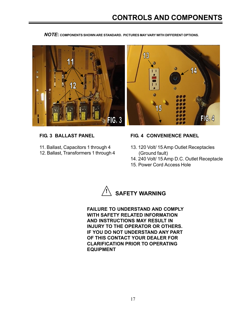 Controls and components | Allmand Brothers I HYDRAULIC User Manual | Page 17 / 26