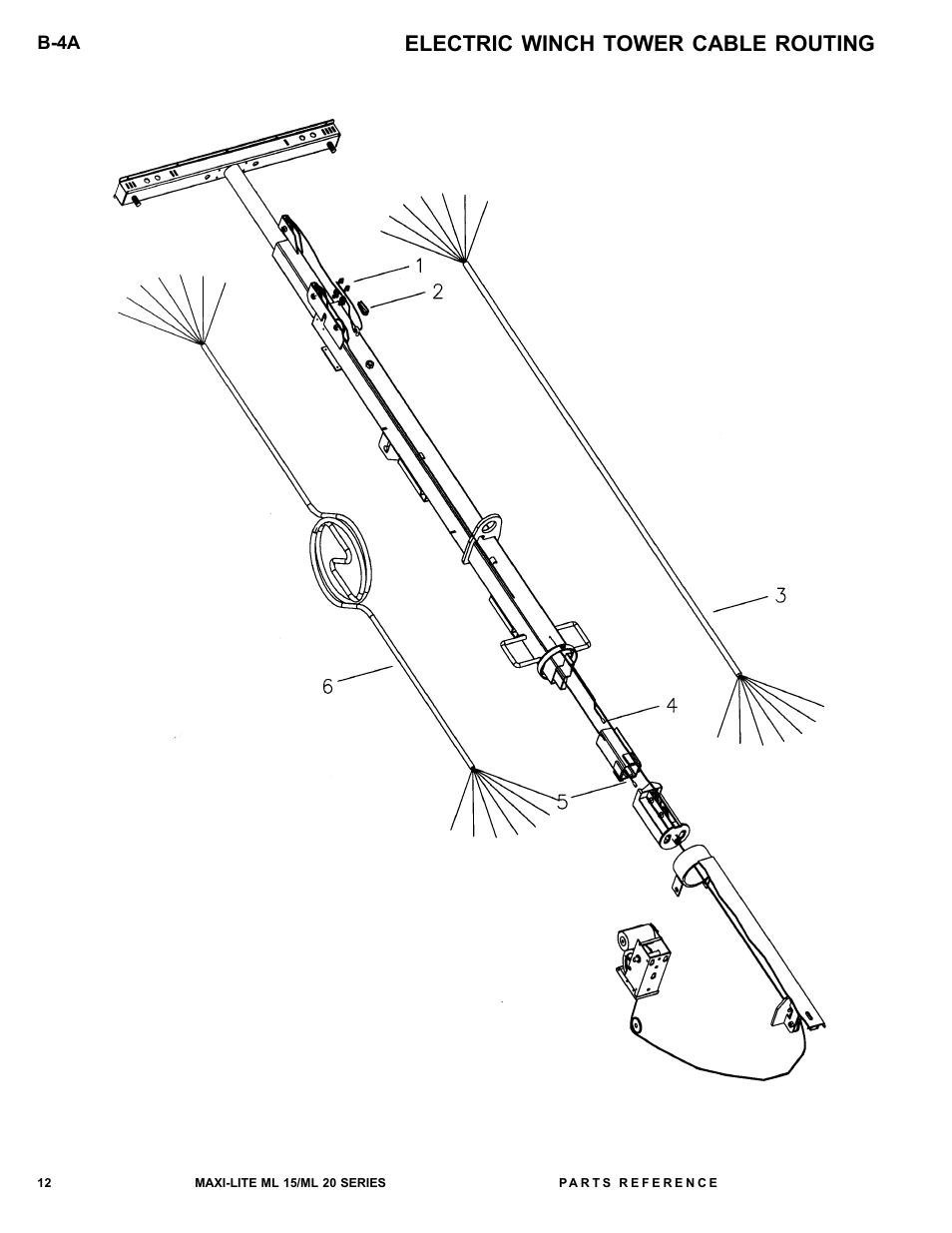 Electric winch tower cable routing | Allmand Brothers ML15-20 LD User Manual | Page 12 / 121