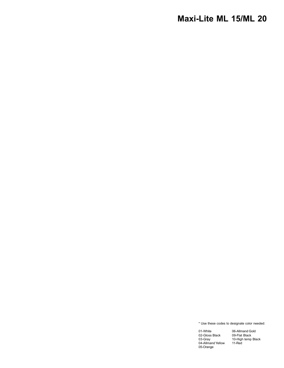 Maxi-lite ml 15/ml 20 | Allmand Brothers ML15-20 LD User Manual | Page 121 / 121