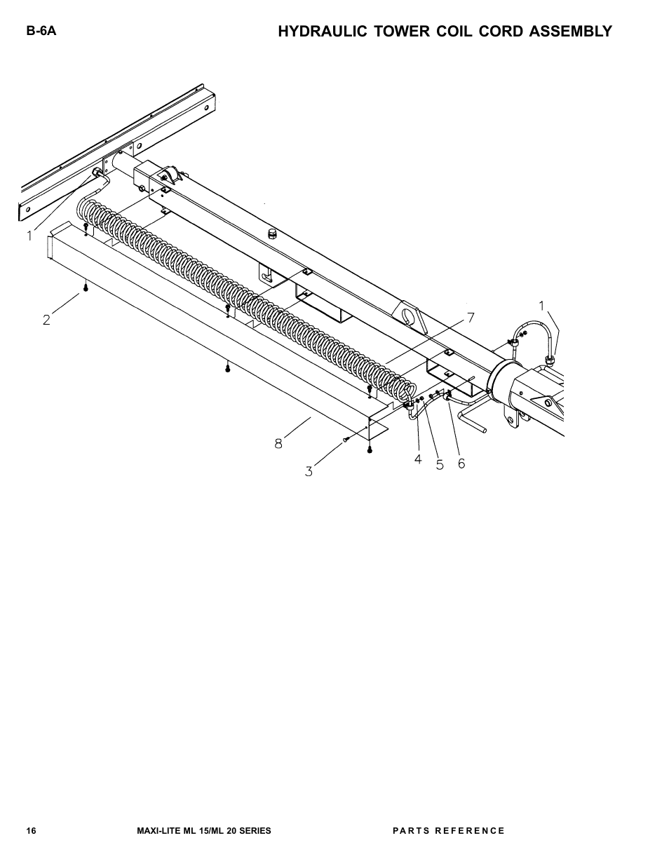 Hydraulic tower coil cord assembly | Allmand Brothers ML15-20 LD User Manual | Page 16 / 121