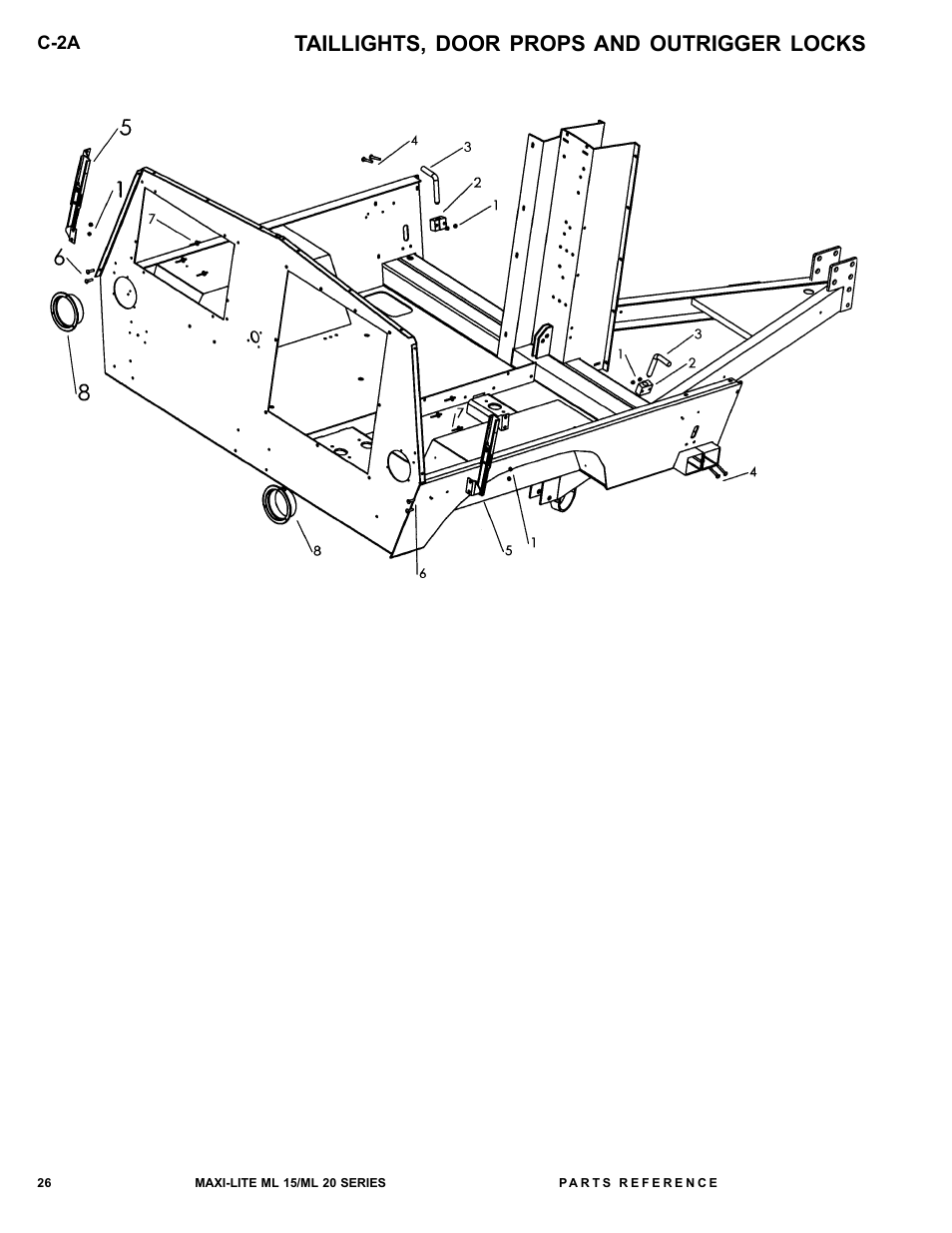 Taillights, door props and outrigger locks | Allmand Brothers ML15-20 LD User Manual | Page 26 / 121