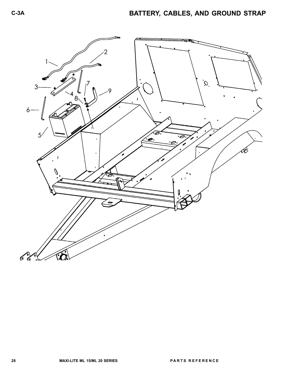 Battery, cables, and ground strap | Allmand Brothers ML15-20 LD User Manual | Page 28 / 121