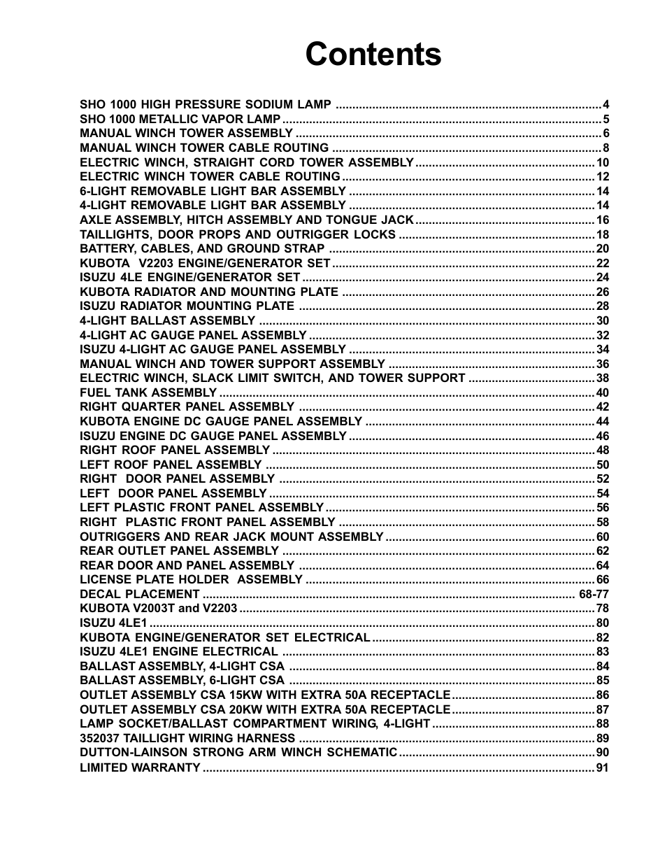 Allmand Brothers ML15-20 LD User Manual | Page 3 / 121